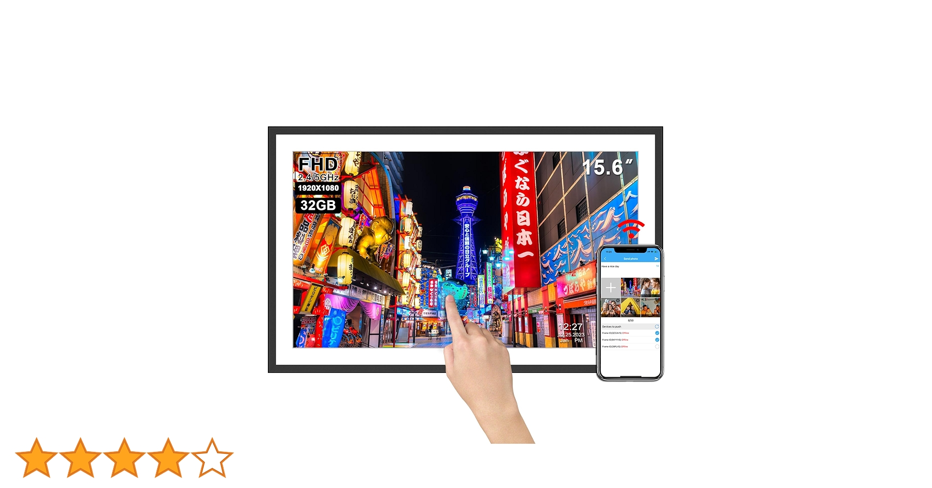 デジタルフォトフレーム 15.6インチ大型 32GB 1920x1080 IPS Amazon.co.jp: 32GB FRAMEOデジタルフォトフレーム 15.6 インチ